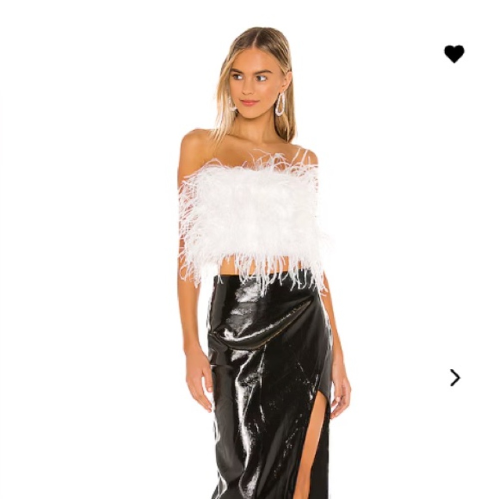 Bardot Feather Bustier // XS
